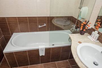 Фото номера Двухместный номер с 2 отдельными кроватями Отель Rhodopi Home Hotel - Half Board г. Чепеларе 17